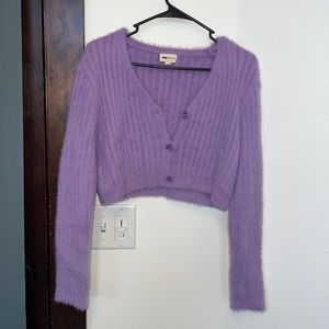 Women’s Fashion Nova (Vintage Nova Collection) fuzzy cropped sweater size Medium